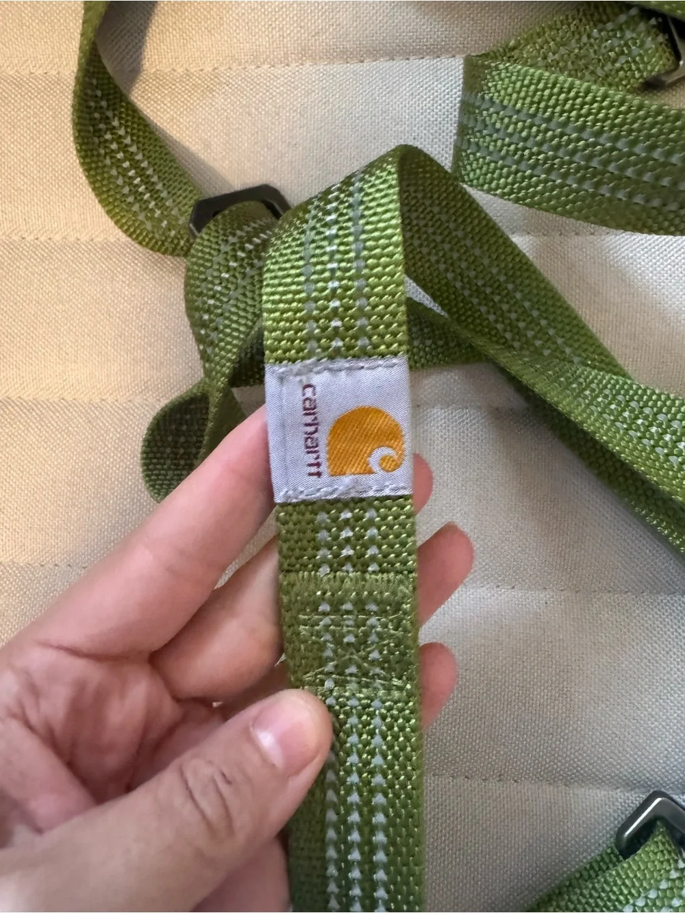 Carhartt Olive Green Dog Leash with Metal Clips